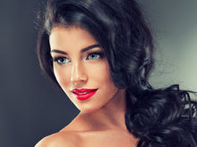 Load image into Gallery viewer, NATURAL BLACK (1) HUMAN PONYTAIL CLIP IN HAIR EXTENSIONS 16 / 20 INCH **THICK***