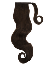 Load image into Gallery viewer, ESPRESSO (3) HUMAN PONYTAIL CLIP IN HAIR EXTENSIONS 16 / 20 INCH **THICK***