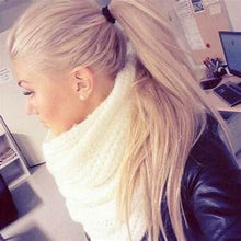 Load image into Gallery viewer, LIGHTEST BLONDE (22) HUMAN PONYTAIL CLIP IN HAIR EXTENSIONS 16 / 20 INCH **THICK***