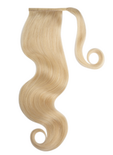 Load image into Gallery viewer, LIGHTEST BLONDE (22) HUMAN PONYTAIL CLIP IN HAIR EXTENSIONS 16 / 20 INCH **THICK***