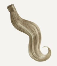 Load image into Gallery viewer, SANDY BLONDE (18/613) HUMAN PONYTAIL CLIP IN HAIR EXTENSIONS 16 / 20 INCH **THICK***
