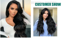 Load image into Gallery viewer, NATURAL BLACK (1) CLIP IN 18" HAIR EXTENSIONS 100% HUMAN REMY HAIR 110G/240G