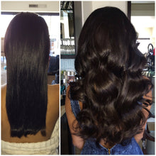 Load image into Gallery viewer, DARK ESPRESSO (3) CLIP IN 14" HAIR EXTENSIONS 100% HUMAN REMY HAIR 110G/240G