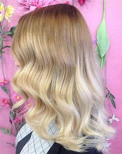 Load image into Gallery viewer, SOMBRE SANDY BLONDE (18/613) CLIP IN 18" HAIR EXTENSIONS 100% HUMAN REMY HAIR 110G/240G