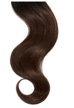 Load image into Gallery viewer, CHOCOLATE BROWN (4) CLIP IN 18" HAIR EXTENSIONS 100% HUMAN REMY HAIR 110G/240GR