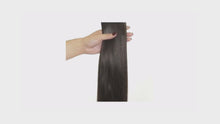 Load and play video in Gallery viewer, EUROPEAN TAPE HAIR EXTENSIONS 14 INCH 9A HIGH GRADE DARK ESPRESSO (3)
