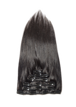 Load image into Gallery viewer, NATURAL BLACK (1) CLIP IN 14&quot; HAIR EXTENSIONS 100% HUMAN REMY HAIR 110G/240G
