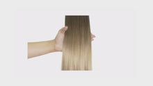 Load and play video in Gallery viewer, SOMBRE DIRTY BLONDE (8/60) CLIP IN 14&quot; HAIR EXTENSIONS 100% HUMAN REMY HAIR 110G/240G
