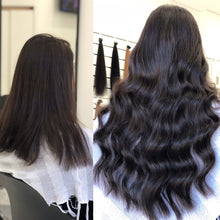 Load image into Gallery viewer, EUROPEAN TAPE HAIR EXTENSIONS 18 INCH 9A HIGH GRADE NATURAL BLACK (1)
